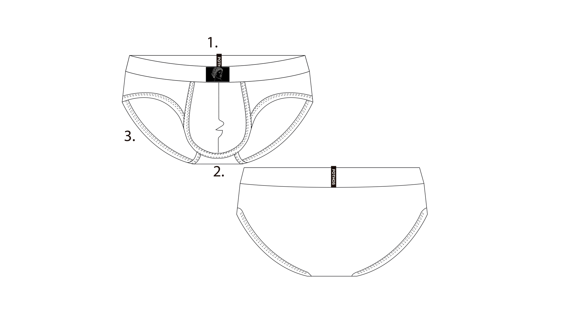 slips de luxo ultra-confortáveis underwear by pothos